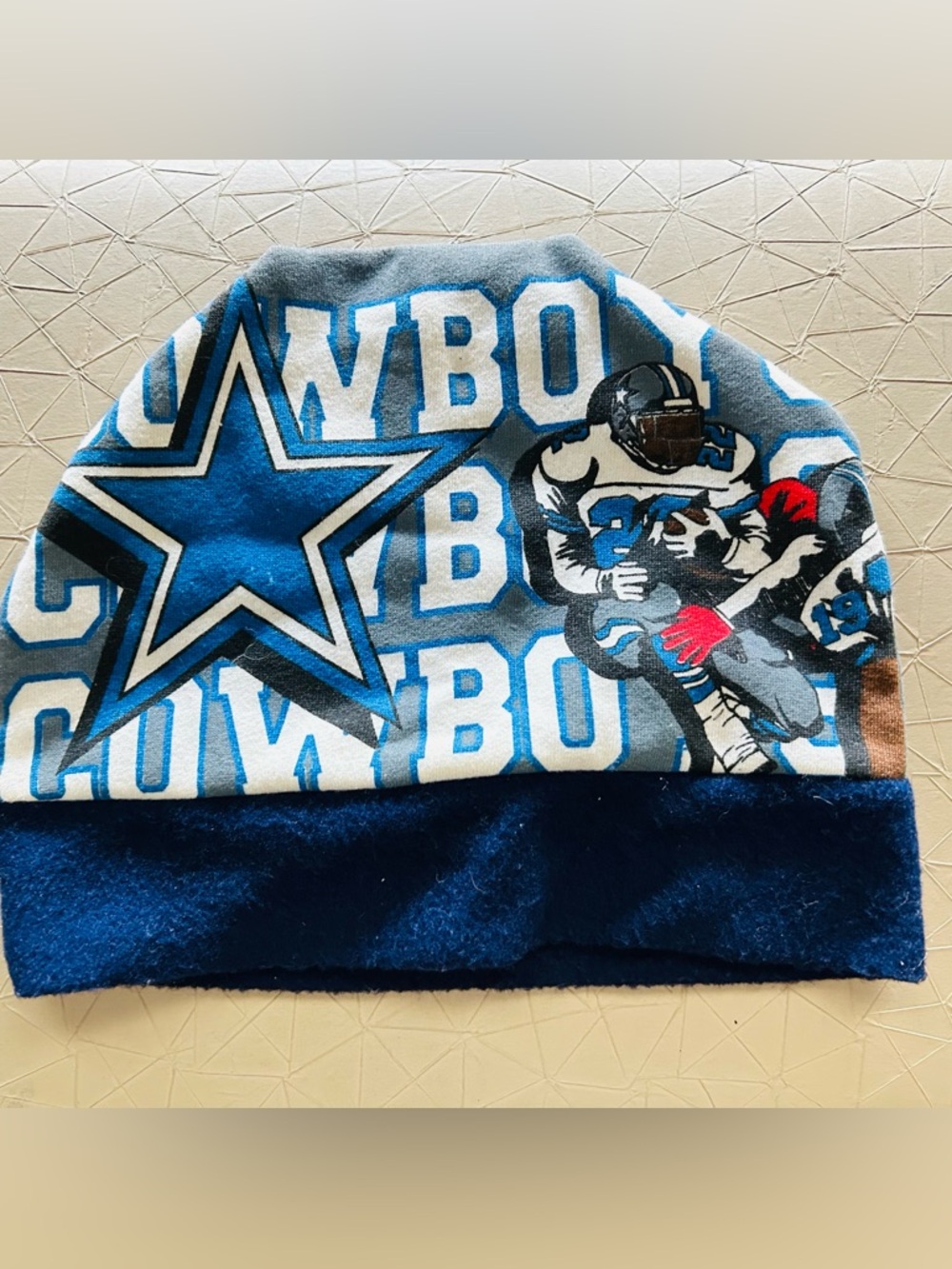 Vintage Dallas Cowboys Football Winter Beanie Hat Cap Emmitt Smith Drew Pearson